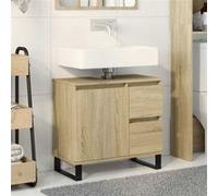 Armoire salle de bain chêne sonoma 65x33x60 cm G