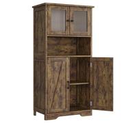 Armoire Salle de Bain Rangement Haute, Meuble Colonne de Cuisine Buffet | moderne rustique pour entrée, cuisine, salle de bain, salon ou chambre - Style vintage - Taille : 60x30x128 cm