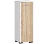 Armoire salle de bains AKORD FIN Blanche 30 cm 1 porte façade Chêne Sonoma 2 étagères 30x30x85 cm Blanc / Chêne Sonoma G