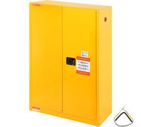 Armoire sécurité 170L, 109x46x165,5cm, coupe-feu, 2 étagères, liquides inflammables