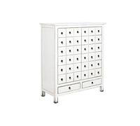 Armoire simulant Une Commode en Bois d'orme Blanc et doré 102 x 42 x 120 cm