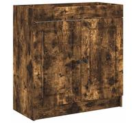 Armoire sous évier de salle de bain Chêne fumé