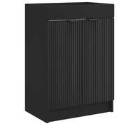 Armoire sous évier de salle de bain - vidaXL - bois d'ingénierie - noir - grand rangement - 56 x 37,5 x 81 cm 567sns90m