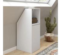 Armoire sous pente 1 porte et 1 niche TOMI 40 x 50 x 70/110 cm blanc