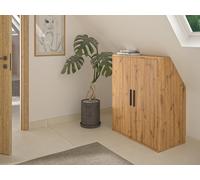Vente-unique - Armoire sous Pente 2 Portes - Coloris : Naturel - ADEZIO