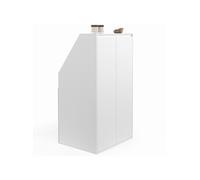 IDMarket – Armoire sous pente TOMI 2 portes 60×50×110/70 cm Blanc