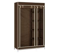 Armoire, structure métallique robuste, grand espace de rangement, marron