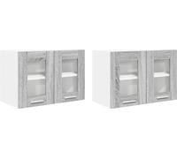 Armoire suspendue avec porte 2 pcs Gris Sonoma 60 x 31 x 40 cm