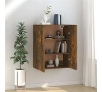 Armoire suspendue Chêne fumé 69,5x34x90 cm Bois d ingénierie Chêne fumé G