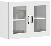 Armoire suspendue de cuisine pratique avec porte vitrée Kalmar Blanc Matériau dérivé du bois - Armoires de cuisine ,meubles design 1259774 1parcel