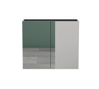 Armoire Suspendue de Salle de Bain avec Miroir Mai & Mai - Blanc Mat - 80x15x70 cm