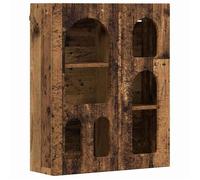 Armoire suspendue en bois d'ingénierie - vidaXL - Bois ancien - 59x20x71,5 cm - 6 étagères - Durable - Facile à nettoyer