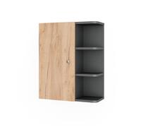Armoire suspendue Fynn, 47.2x59.2cm, Anthracite/Chêne de force doré, Vicco 54353
