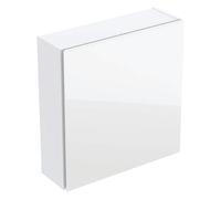Armoire suspendue Geberit iCon carrée, 1 porte, 45x46,7x15 cm, 502319, 502319012, Couleur: corps : blanc / laqué brillant, façade : blanc / verre brillant - CM
