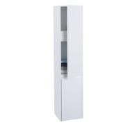 Armoire suspendue HWC-L86, Armoire de salle de bain Highboard Hochschrank, MVG mélamine 2 portes 3 compartiments 160x33cm blanc