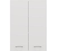 Armoire suspendue Pola Mini DD avec portes longues – Étagère de salle de bain au-dessus de la machine à laver | Couleur : blanc