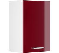 Armoire suspendue Vicco R-Line Rouge bordeaux Haute brillance 40cm avec étagères ouvertes, Model 42032