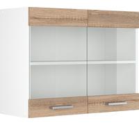 Armoire suspendue Vicco R-Line Sonoma 80cm avec portes vitrées, Model 41692