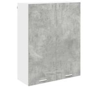 Armoire suspendue - vidaxl - Gris béton - 80x31x100 cm - Bois d'ingénierie - Grand espace de stockage - 2 portes