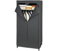 Armoire tissu, penderie tissu avec étagère, Deep Black