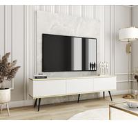 Armoire TV Blum Oro White 175 pieds noir - Style moderne, mode, fonctionnalité