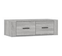 Armoire TV suspendue Sonoma gris 80x36x25 cm Bois d'ingénierie