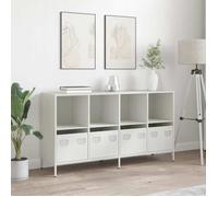 Armoire Vaisselier Durable - Blanc - Buffet de cuisine - avec Rangement - blanc 135x39x73,5cm - acier laminé à froid LH7078287