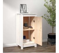 Armoire Vaisselier Durable - Blanc - Buffet de cuisine - avec Rangement - blanc 39x35x80cm - Bois massif de pin LH1994653