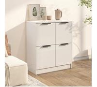 Armoire Vaisselier Durable - Blanc - Buffet de cuisine - avec Rangement - Blanc 60x30x70cm - Bois d'ingénierie LH4857487