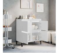 Armoire Vaisselier Durable - Blanc - Buffet de cuisine - avec Rangement - Blanc 60x35x70cm - Bois d'ingénierie LH9635645