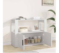 Armoire Vaisselier Durable - Blanc - Buffet de cuisine - avec Rangement - Blanc 80x30x60cm - Bois d'ingénierie LH8877789