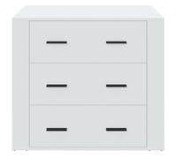 Armoire Vaisselier Durable - Blanc - Buffet de cuisine - avec Rangement - Blanc 80x33x70cm - Bois d'ingénierie LH3298587