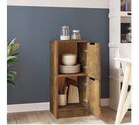 Armoire Vaisselier Durable - Brun - Buffet de cuisine - avec Rangement - Chêne fumé - 30x30x70cm - Bois d'ingénierie LH4645333