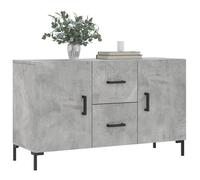 Armoire Vaisselier Durable - Gris - Buffet de cuisine - avec Rangement - Gris béton - 100x36x60cm - Bois d'ingénierie LH4848959