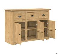 Armoire Vaisselier Durable - Marron - Buffet BODO 1 PC - Organisateur de Salon - Marron miel 115,5x44x80cm - Bois d'ingénierie LH326