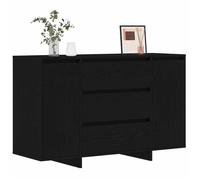 Armoire Vaisselier Durable - Noir - Buffet de cuisine - avec Rangement - Chêne noir 120x41x75cm - Bois d'ingénierie LH8934444
