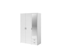 Armoire VARIA Décor 3 portes battantes miroir 2 tiroirs L 120 H 185 P 51 cm