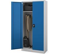 Armoire verrouillable, meuble de bureau avec penderie | Armoire de classement, armoire métallique avec compartiments, penderie, charge maximale par compartiment : 50 kg, acier 0,6 mm, serrure, fixatio