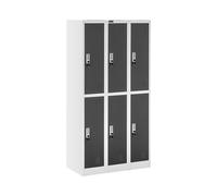 Armoire vestiaire - 6 compartiments - Coloris gris | Fromm & Starck