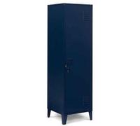 IDMarket - Armoire vestiaire Ester 1 Porte métal Bleu foncé Design Industriel