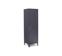 IDMarket Armoire vestiaire ESTER 1 porte métal gris foncé design industriel