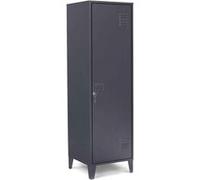 IDMarket Armoire vestiaire ESTER 1 porte métal gris foncé design industriel
