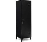 IDMarket - Armoire vestiaire Ester 1 Porte métal Noir Design Industriel