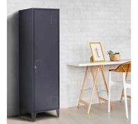 Armoire Vestiaire Ester Porte Métal Gris Foncé Design Industriel