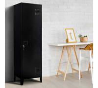 IDMarket - Armoire vestiaire Ester 1 Porte métal Noir Design Industriel