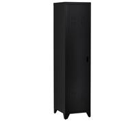 Armoire vestiaire HOMCOM compacte en métal casier meuble de rangement sur pieds style industriel avec 3 étagères, 1 tringle