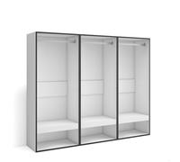 Armoire Vestiaire ouvert, Armoire de Rangement Ouverte, 180x35x145 cm, Chambre à coucher, pièce, Blanc, RF3485
