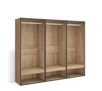 Armoire Vestiaire ouvert, Armoire de Rangement Ouverte, 180x35x145 cm, Chambre à coucher, pièce, Chêne, RF3497