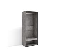 Armoire Vestiaire ouvert, Armoire de Rangement Ouverte, 60x35x145 cm, Chambre à coucher, pièce, Ciment, RF3488