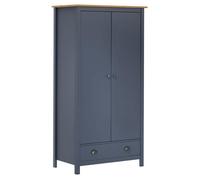 Armoire - vidaXL - Hill - 2 portes - Gris - Bois de pin - 89x50x170cm